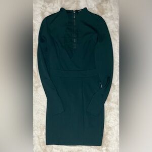 Fashion Nova Green Zip-Up Dress
